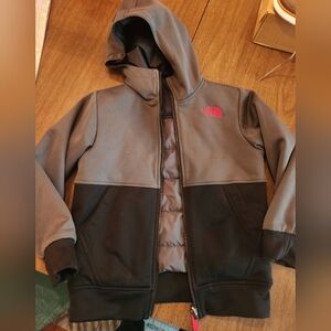 The North Face Reversible Charcoal and Black Jacket Size Youth Small (7/8)
